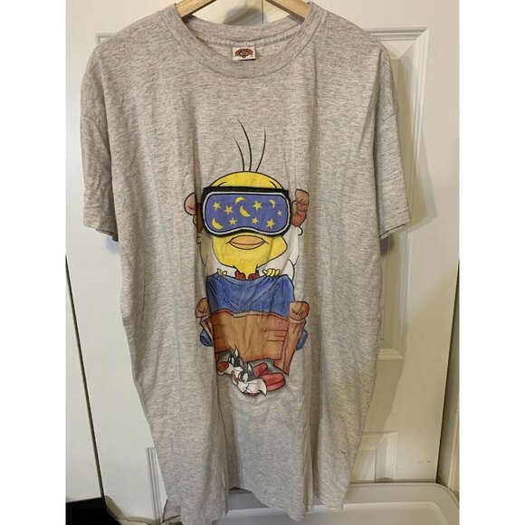 Vtg Tweety Bird T ShIrt Wights Out 1999 Looney Tunes Warner Bros Sz XL OSFM Rare - Picture 7 of 11